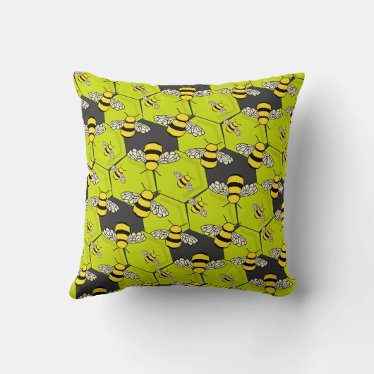 Bijenkorf Fun Honeycomb Kussen (Achterkant)