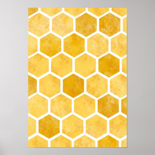 Bijenkorf gele bij kunstposter poster (Voorkant)