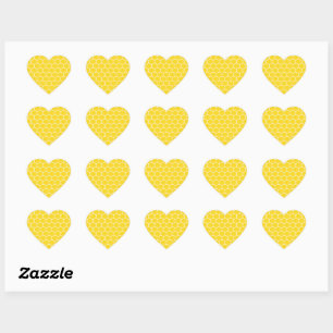 Bijenkorf Geometrisch Witte Lijnen Hommels Hart Sticker