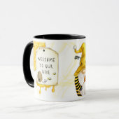 Bijenkorf Gnome Honing Comb Welkom Mok (Voorkant links)