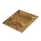 Bijenkorf goud abstracte digitale kunst  tegeltje (Zijkant)