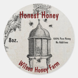 bijenkorf honing business jar label Sticker