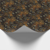 Bijenkorf honingraat imker boerderij cadeaupapier (Hoek)