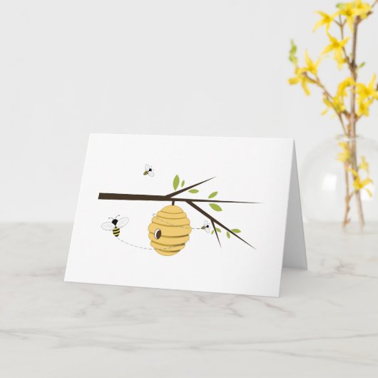 bijenkorf kaart (Gele Bloem)