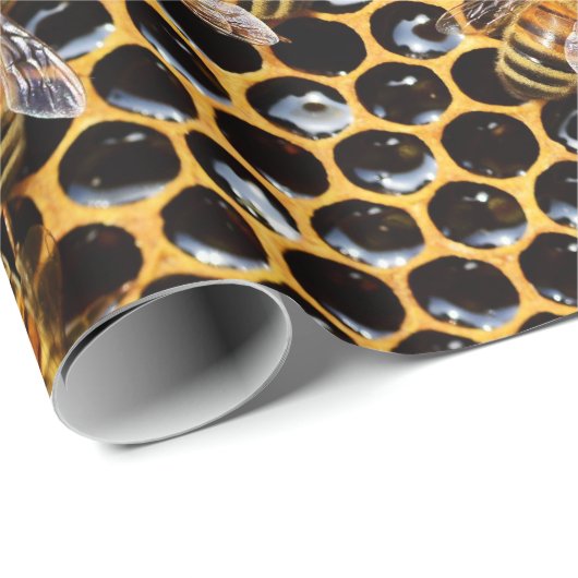 Bijenkorf met Honeycomb Up Close Cadeaupapier (Rol Hoek)