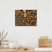 Bijenkorf met Honeycomb Up Close Poster (Keuken)