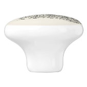  bijenkorf met honingbijen keramische knop (Zijkant)