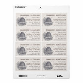 bijenkorf met label voor de levering van honingra (Full Sheet)