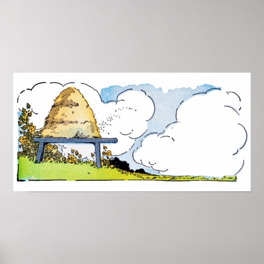  Bijenkorf met Wolken Landschap Keuken Kunst Poster (Voorkant)