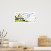  Bijenkorf met Wolken Landschap Keuken Kunst Poster (Keuken)