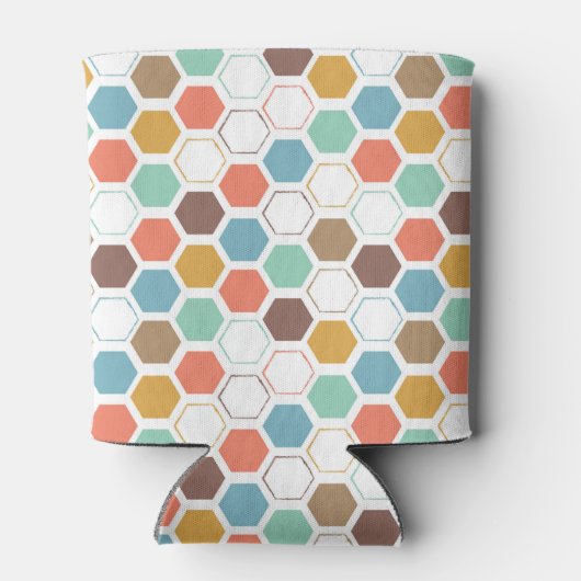 Bijenkorf modulepatroon blikjeskoeler (Achterkant)