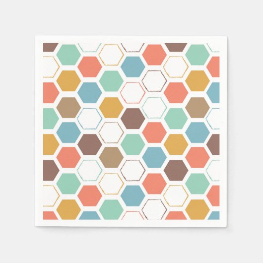 Bijenkorf modulepatroon servet (Voorkant)