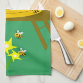 Bijenkorf ontwerp keukenhanddoek (Quarter Fold)