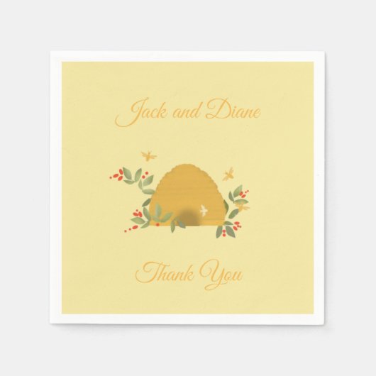 Bijenkorf papieren servetten (Voorkant)