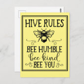 Bijenkorf-regels Word Art Briefkaart (Voorkant / Achterkant)