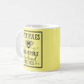 Bijenkorf-regels Word Art Koffiemok (Voorkant links)