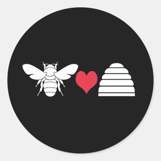 Bijenkorf Ronde Sticker (Voorkant)