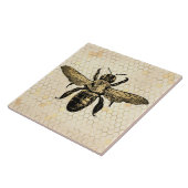 Bijenkorf Rustic Goud Honingraat Tegeltje (Zijkant)