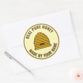 Bijenkorf skep logo jar stickers voor honingmaker (Envelop)