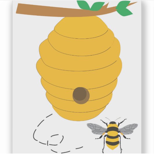 bijenkorf sticker (Voorkant)