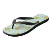 Bijenkorf Teal en Bijen Teenslippers (Schuin)