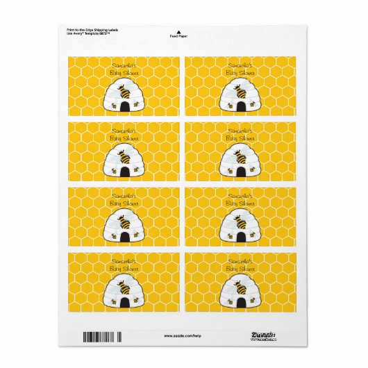 Bijenkorf water flesje label (Full Sheet)