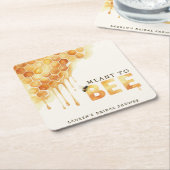 Bijenkorf Waterverf Bruidsdouche Kartonnen Onderzetters (Schuin)