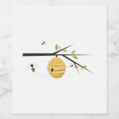 bijenkorf wijn etiket (Enkel label)