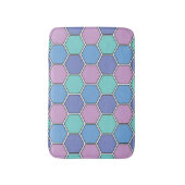 Bijenkorfpatroon Pastels Badmat (Voorkant Verticaal)