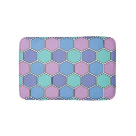 Bijenkorfpatroon Pastels Badmat