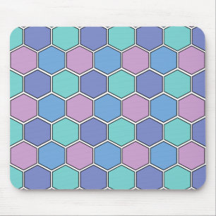 Bijenkorfpatroon Pastels Muismat