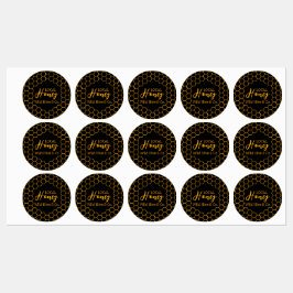 Bijenkorfpatroon - Zwarte of Witte Achtergrond Labels