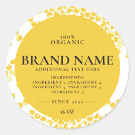 Bijenkorfproduct Ronde Label