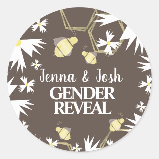  bijenkorrels botanische gele maaltijd ronde sticker (Voorkant)