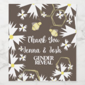  bijenkorrels botanische gele maaltijd wijn etiket (Enkel label)