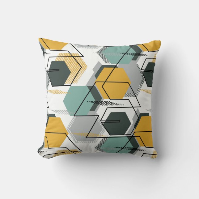 Bijenkorven. Abstract geometrisch patroon.1 Kussen (Voorkant)
