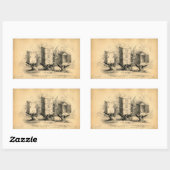  bijenkorven bijenkorven rechthoekige sticker (Vel)