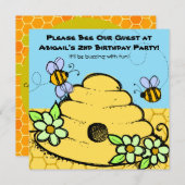 Bijenkorven en bijen Gepersonaliseerd op zaterdag Kaart (Voorkant / Achterkant)