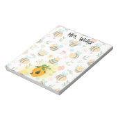 Bijenkorven en bijen schattig gepersonaliseerd notitieblok (Linkerzijde)