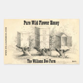  bijenkorven Honey Jar Stickers (Voorkant)