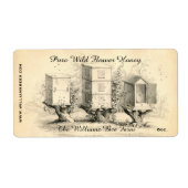  bijenkorven Honingkarretje Etiket (Voorkant)