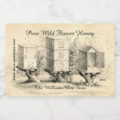 bijenkorven Honingkarretje Voedselcontainer Etiket (Enkel label)