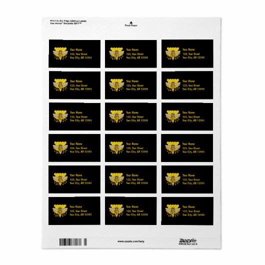 Bijenkuif Etiket (Full Sheet)