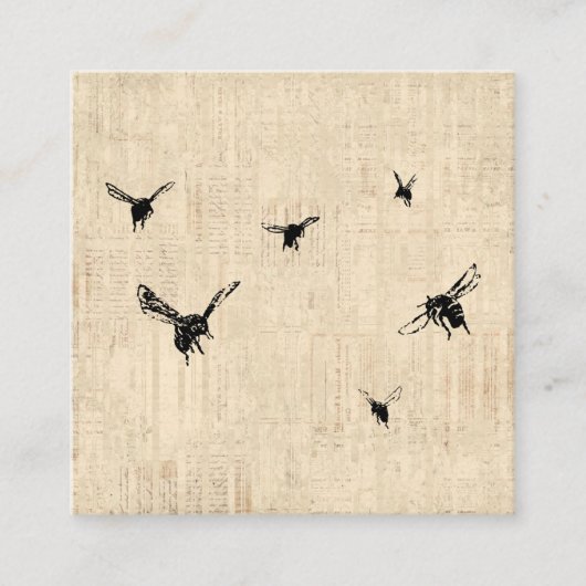 bijenkunst geïllustreerd ontwerp van de Stijl van Informatiekaartje (Voorkant)