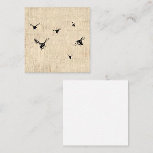 bijenkunst geïllustreerd ontwerp van de Stijl van Informatiekaartje (Voorkant / Achterkant)