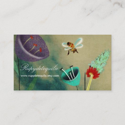 Bijenlandschap Whimsical Fantasy Visitekaartje (Voorkant)