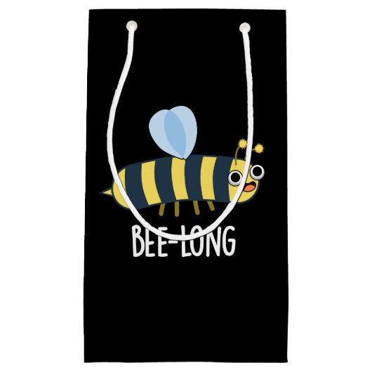 Bijenlange Funny Long Insect Bee Pun Dark BG Klein Cadeauzakje (Voorkant)