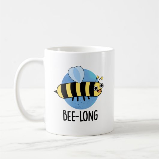 Bijenlange Funny Long Insect Bee Pun Koffiemok (Links)