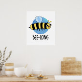 Bijenlange Funny Long Insect Bee Pun Poster (Keuken)
