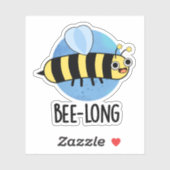 Bijenlange Funny Long Insect Bee Pun Sticker (Vel)